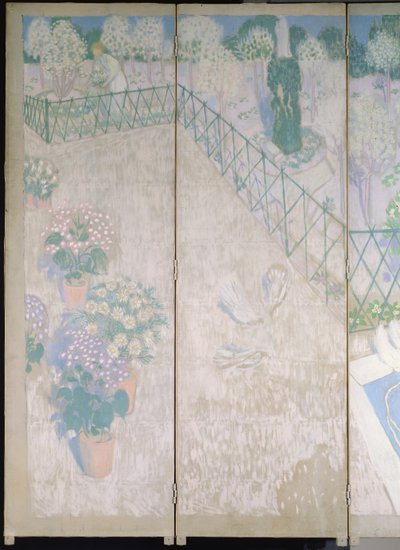 Screen with doves (detail of the left hand panels) by Maurice Denis